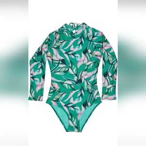 Girls rashguard swimsuit
